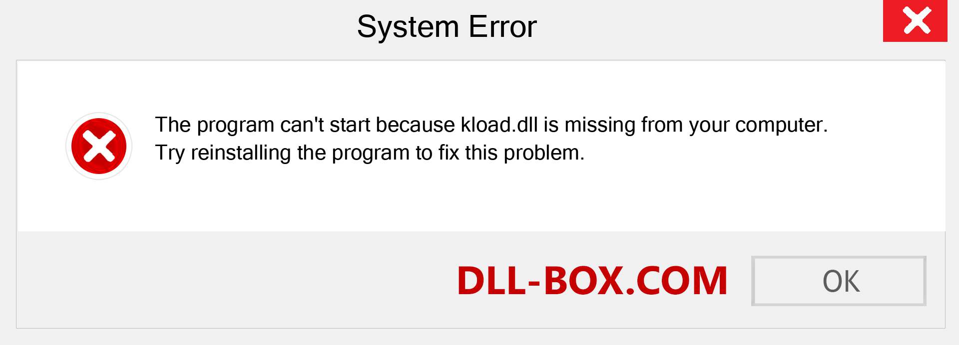  kload.dll file is missing?. Download for Windows 7, 8, 10 - Fix  kload dll Missing Error on Windows, photos, images